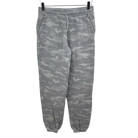 Athleta Girl Size XXL / 16 Gray Camo Joggers Sweatpants Pockets Drawstring Soft - Picture 1 of 9